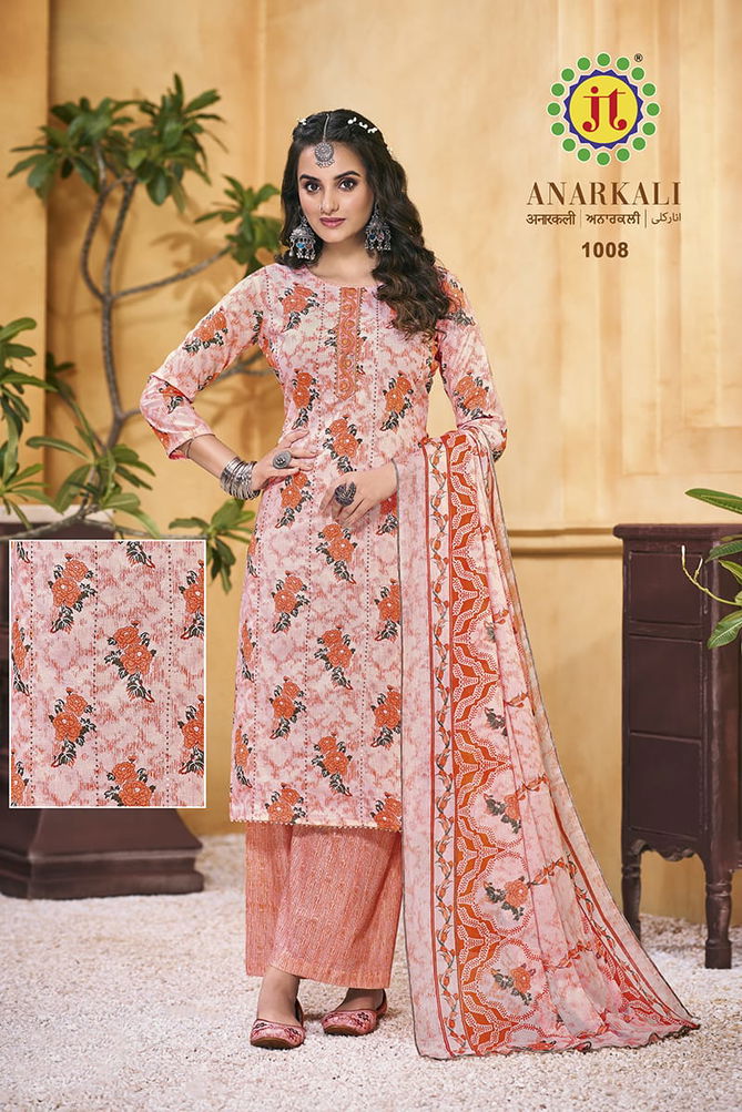 Jt Anarkali Lawn Cotton Dress Material Catalog
